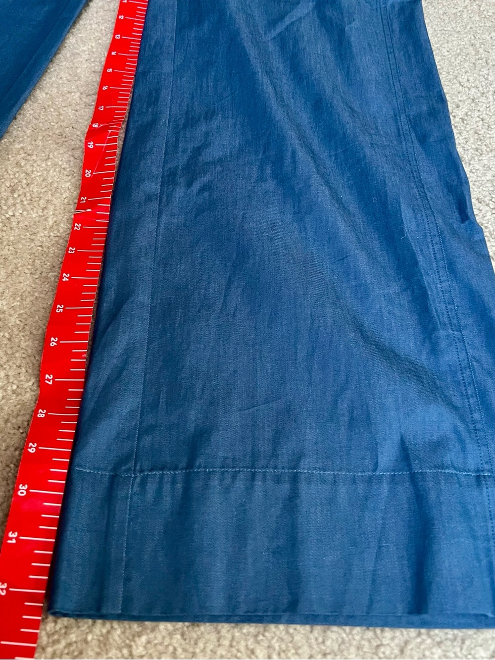 DEREK LAM 10 CROSBY Eli Medium Blue Wide Leg Pants - Picture 7 of 8